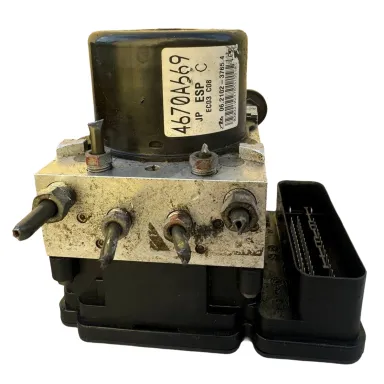 Genuine Mitsubishi Lancer ABS pump and control module assembly Part No. 4670A669, clean-tested and unbolted at our Yennora NSW salvage center for 2015–2017 models. - View 1