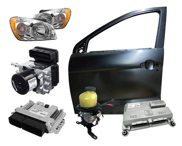 Tested used OEM auto parts including ABS modules, ECUs, steering components and body parts